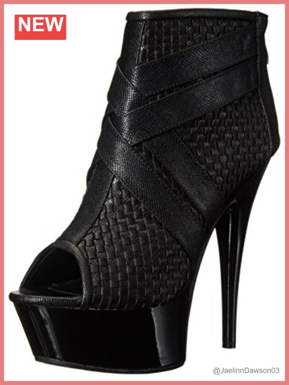 Stiletto Heel Open Toe Ankle Bootie with Zipper